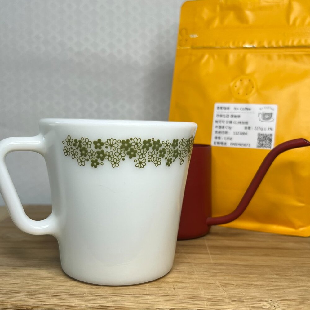 Pyrex milk glass coffee cup